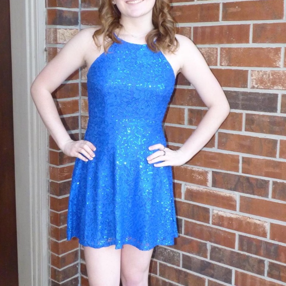 Blue Sequin “teezeme” Dress Size 5